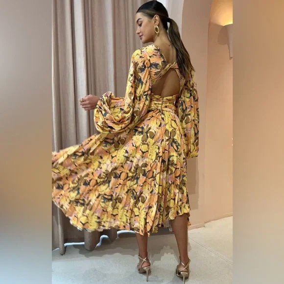 Acler Palms Dress in Kaleidoscope Floral